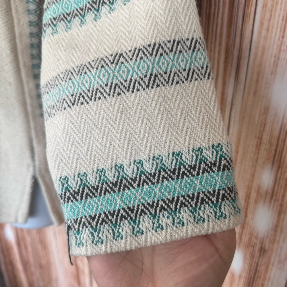 Original Senor Lopez White and Turquoise Baja Beach Hoodie - Picture 4 of 8